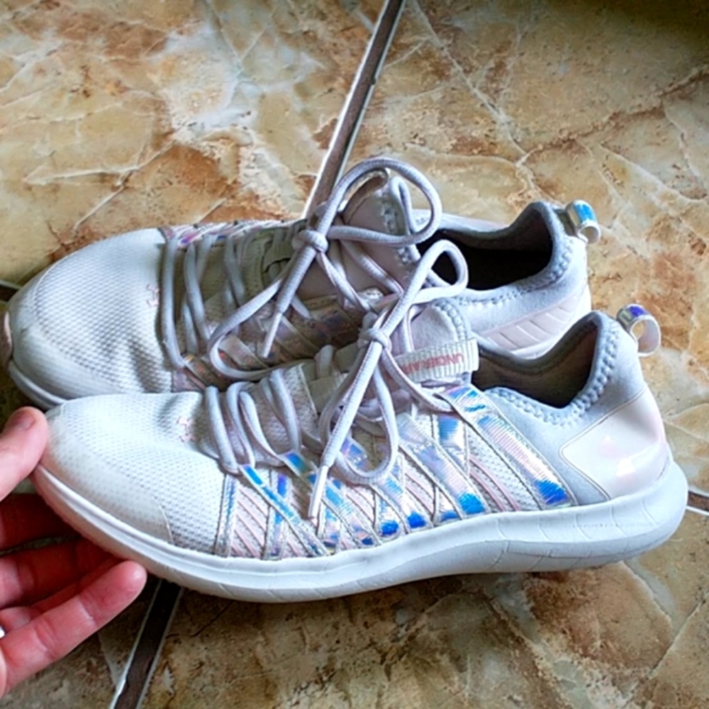 Youth 6 Underarmour shoes... holographic